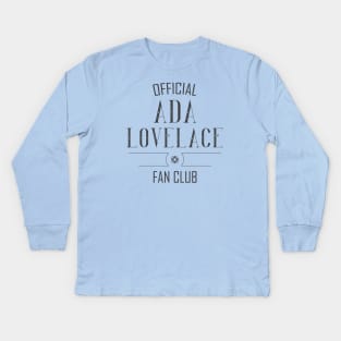 Science and Tech: Ada Lovelace Fan Club (dark text) Kids Long Sleeve T-Shirt